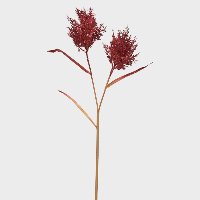 Faux Beige Plume Decorative Stem