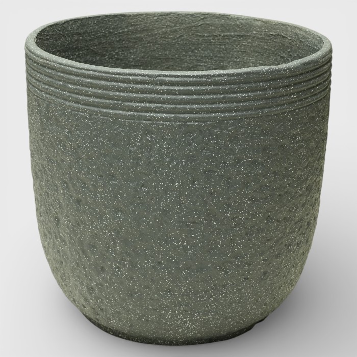 Earthy Moss Green Trough Planter – Rectangular Speckled Ceramic Pot