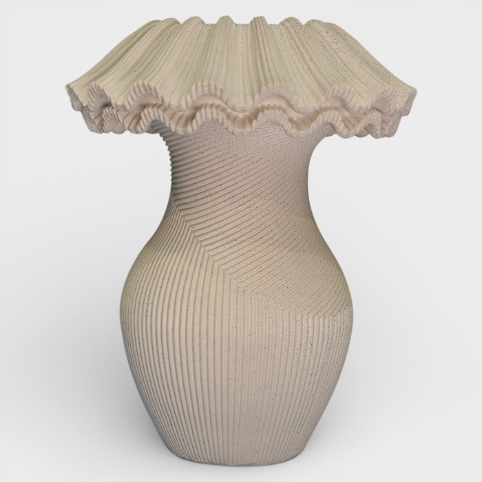 "The Vortex" Textured Ceramic Vase | Modern Abstract Black Vessel