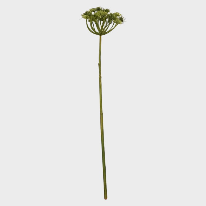 Faux Dried Umbel Flower Stem – Single Architectural Bronze Piece
