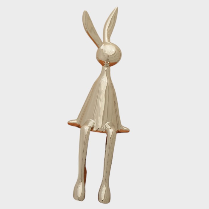 Modern Metallic Silver Eaten  – Contemporary Art Decor