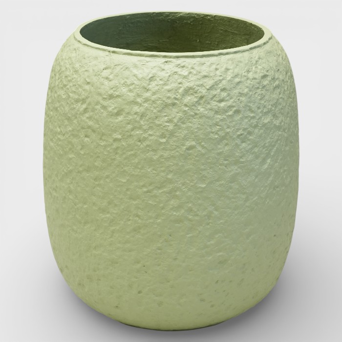 Sage Green Tropical Leaf Planter – Speckled Botanical Ceramic Pot