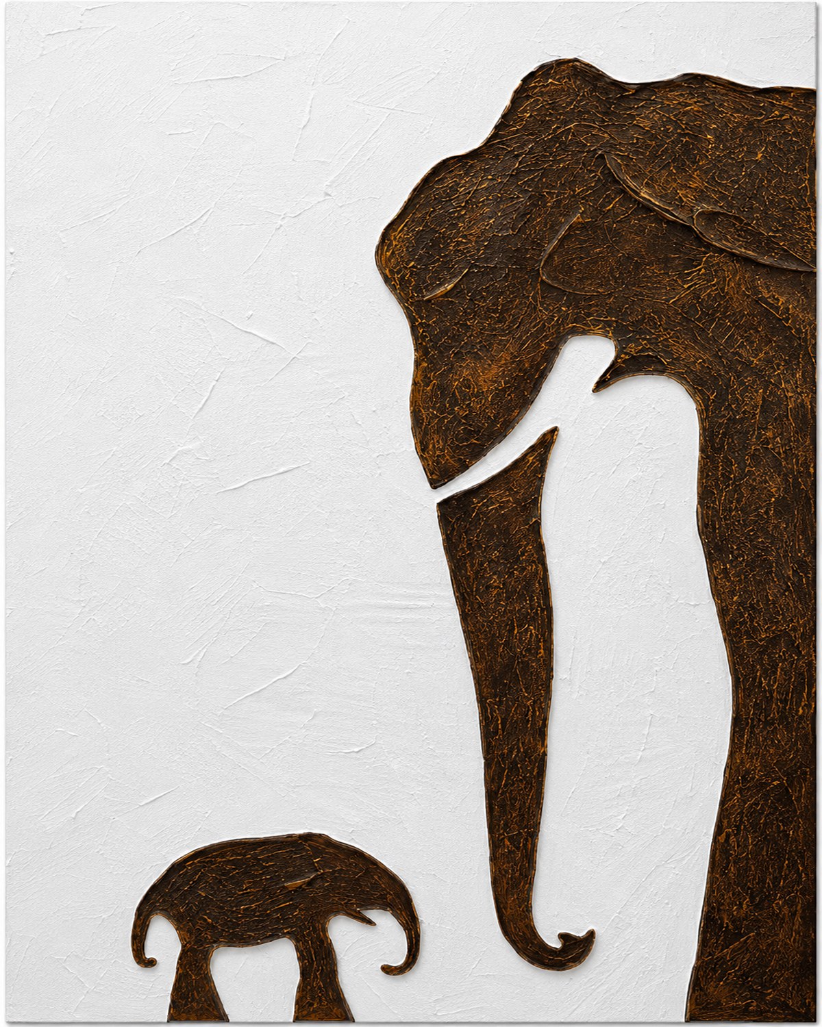 Elegant Elephant Wall Art | Handcrafted Decorative Panel