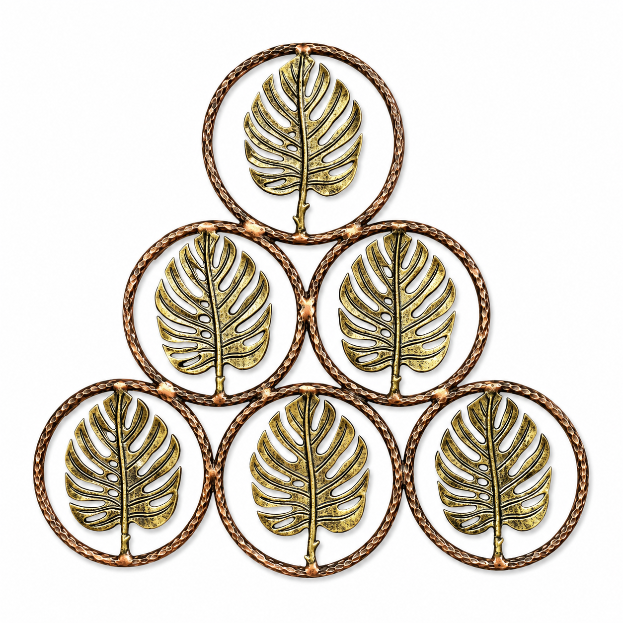 Golden Leaf Metal Wall Art | Modern Decorative Wall Hanging