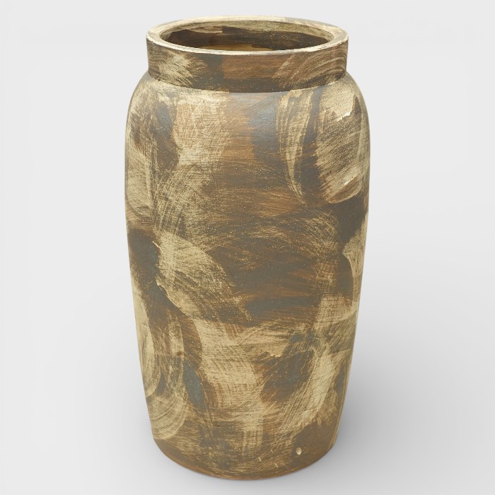 Artisanal Hand-Painted Ceramic Vessel