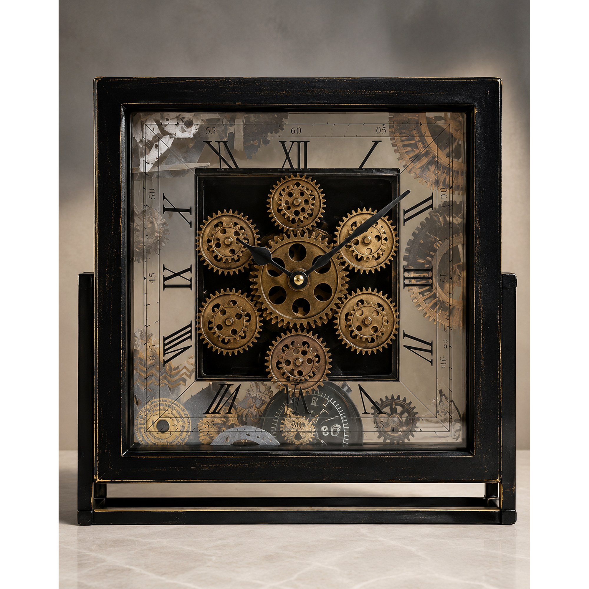 Vintage Industrial Gear Wall Clock