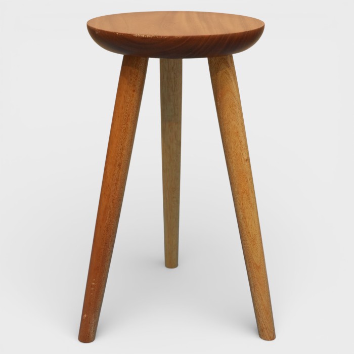 The Artisan Tripod Accent Table – Warm Cinnamon Wood Finish