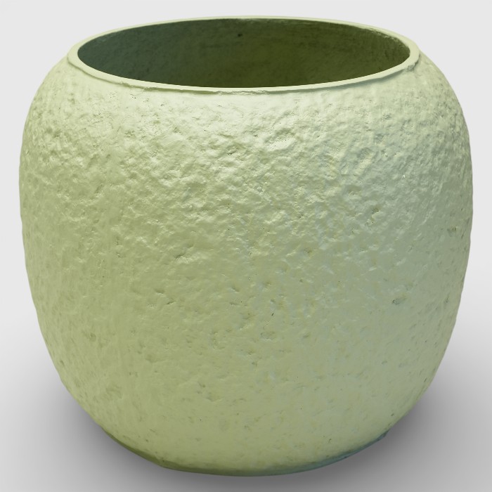 Modern Speckled Charcoal Ribbed Planter – Industrial Cylinder Plant Pot